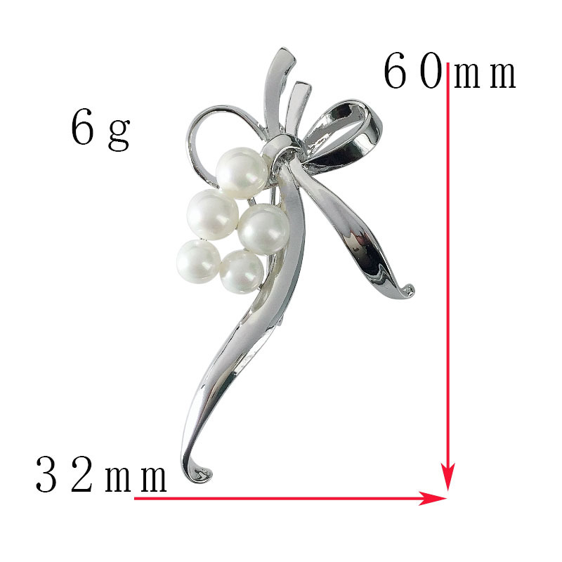 Broșă cu fundă în stil coreean, design floral, din aliaj, placare electroplată, unisex, stil desene animate