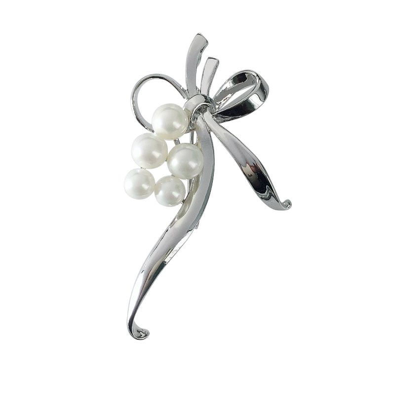 Broșă cu fundă în stil coreean, design floral, din aliaj, placare electroplată, unisex, stil desene animate