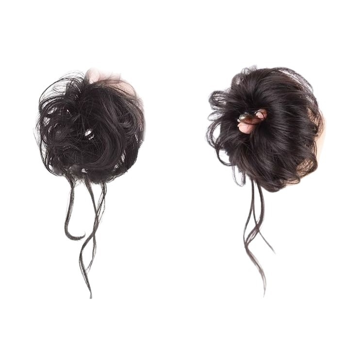 Konty hajkiegészítő – oldalt kötött, puhán tömött konty, modell Hair Band, anyag: más, nem festés/perm