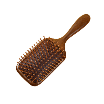 Szantálfa hajkefe légpárnás kialakítással, masszázsfunkcióval és gravírozott logóval