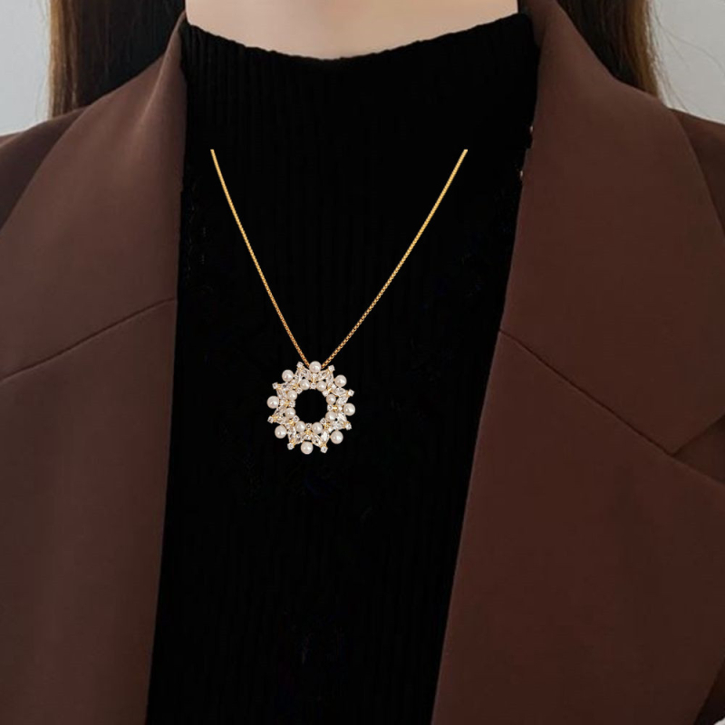 Broșă florală din cupru, finisaj electroplating, accesorii feminine pentru decorare și fixare eșarfă