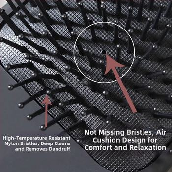 Műanyag légpárnás fésű, anti‑statikus, masszázs, hajhullás elleni, professzionális használatra