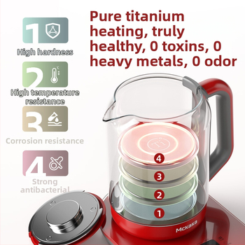 MC-YS Veselības pods ar tīru titāna apkures plāksni, tilpums 1,5–2 L, 800 W, 220 V, skārienvadība