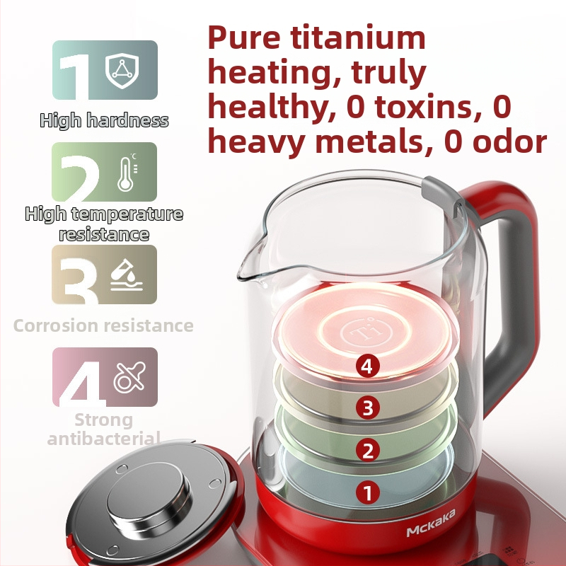 MC-YS Veselības pods ar tīru titāna apkures plāksni, tilpums 1,5–2 L, 800 W, 220 V, skārienvadība