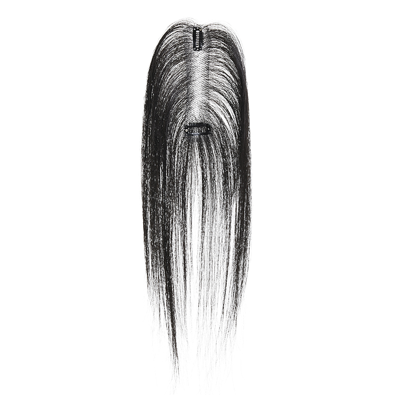 Piesă de păr reală pentru partea superioară a capului (model 3×12) — ultra-subțire, respirabilă, acoperă goluri mari în păr, oferă volum, breton drept sau înclinant