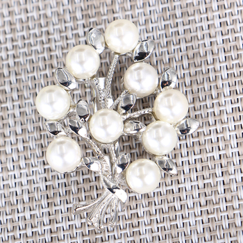 Broșă cu design floral în stil coreean, aliaj cu electroplacare și inserții cu pietre artificiale, unisex