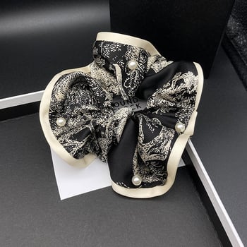 Inel de păr satin cu floare pentru coadă de cal – design original, stil îndrăzneț, finisaj Seiko