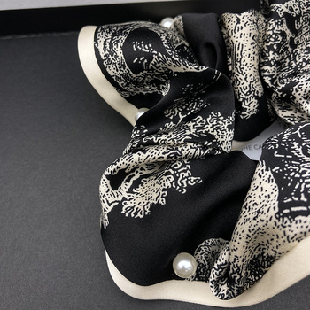 Inel de păr satin cu floare pentru coadă de cal – design original, stil îndrăzneț, finisaj Seiko