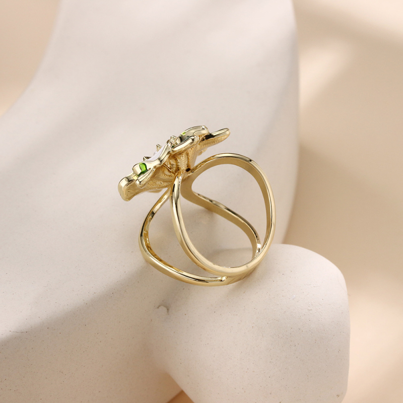 Gardenia szalag masni blúza virágmintával, japán-koreai stílus, ötvözet, gyémánt betét, olajcseppes feldolgozás, DD0195