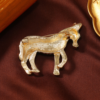 Broșă Zebra din aliaj de zinc cu glazură de picuri de ulei – Muylinda, unisex, stil retro animal decorativ