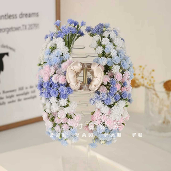 Clamă de păr cu flori de mătase, lucrată manual, pentru partea din spate a capului, Iarna 2025, Stil pastoral, Pentru femei