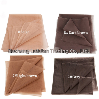 Šveicarijos nėrinių parūka, tiesūs plaukai, šilko/P Silk mišinys, tinklinė priekinė dalis