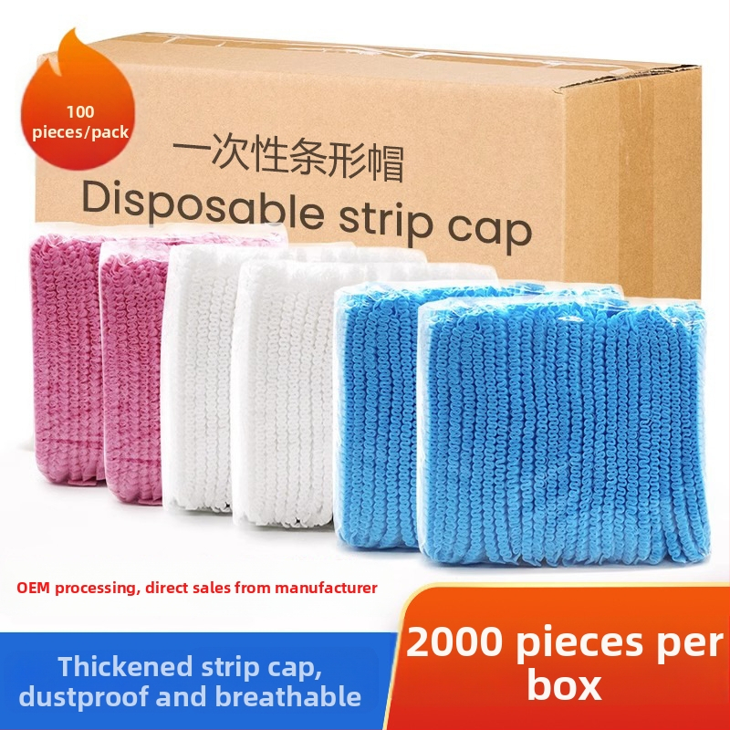 Vienkartinė plaukų dengimo skrybelė iš neaudinio audinio, dulkėms apsaugoti ir plaukų kritimo prevencijai, PP pamušalas, GB 15979-2002, tinkama maisto gamybai ir maitinimui