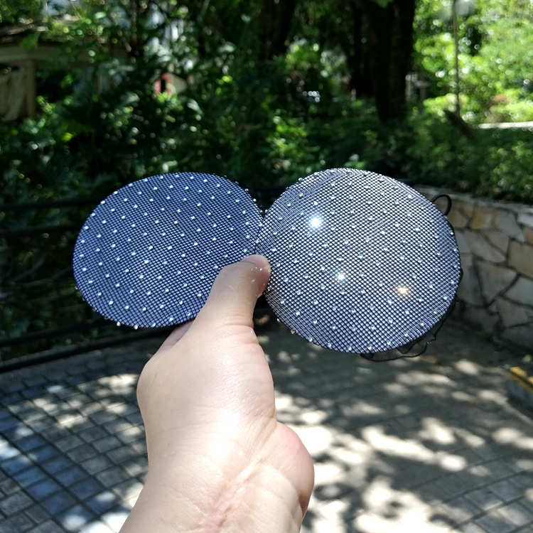 Csipkés hajháló copfhoz, zsinórral és gombbal — retro stílus latin tánchoz, teljes gyémántos, rendkívül fényes