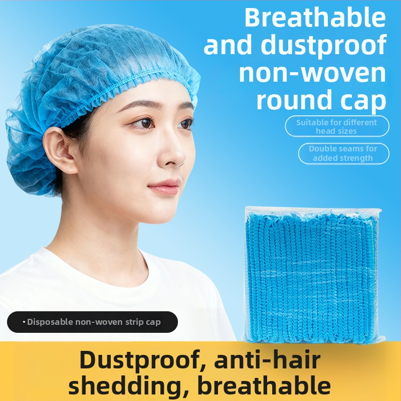 Vienkartinė kvėpuojanti plaukų skrybelė maisto tvarkymui vidiniam naudojimui