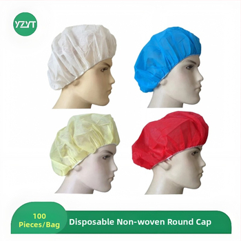 Vienkartinė PP neausta apvali kepurė su kvėpavimo skylutėmis; dulkių ir plaukų apsauga; tinkama maisto pramonės įmonėms ir švarioms patalpoms; 10/20/30 g/m²; 100 vnt pakuotėje.