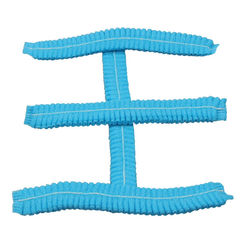 Vienkartinė plaukų kepurė iš nepluošto audinio, juostinės formos, antistatininė, modelis 444r, tinkama maisto pramonei