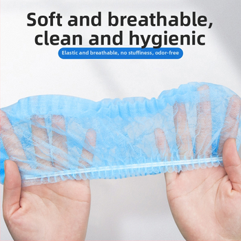 Vienkartinė laboratorinė kepurė iš nepluošto su dryžetu pamušalu, dulkių apsauga (100 vnt./pakuotė, 20 pakuočių/dėžėje)