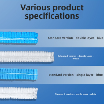 Vienkartinė laboratorinė kepurė iš nepluošto su dryžetu pamušalu, dulkių apsauga (100 vnt./pakuotė, 20 pakuočių/dėžėje)