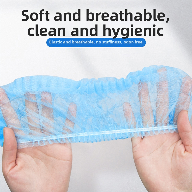 Vienkartinė laboratorinė kepurė iš nepluošto su dryžetu pamušalu, dulkių apsauga (100 vnt./pakuotė, 20 pakuočių/dėžėje)