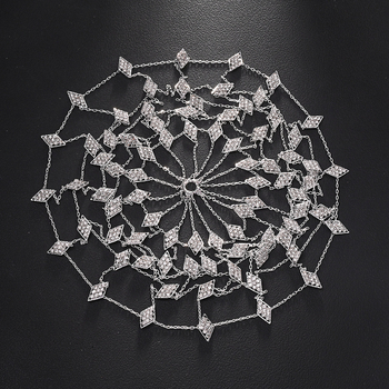 Hajlánc strasszokkal, áttört hálós mintával, ötvözet, gyémántos feldolgozás, nőknek, őszi 2025, kód Ylj2025102201