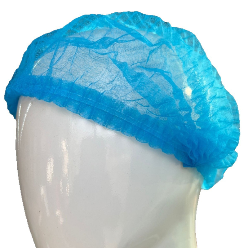 Vienkartinė bar kepurė iš neausta audinio, dulkių ir aliejų garų apsauga, su juostele įdaila, kvėpavimo angos