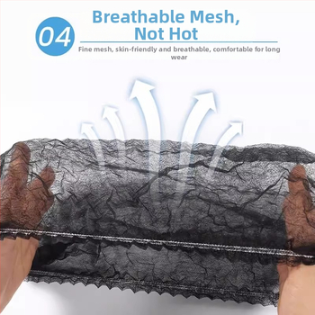 Vienkartinė kepurė virėjams iš nepluošto audinio su krašteliu, kvėpuojanti, skirta vidaus naudojimui