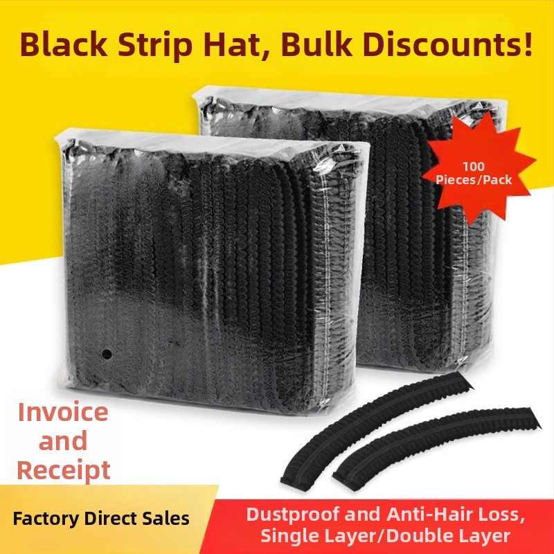 Vienkartinė kepurė virėjams iš nepluošto audinio su krašteliu, kvėpuojanti, skirta vidaus naudojimui