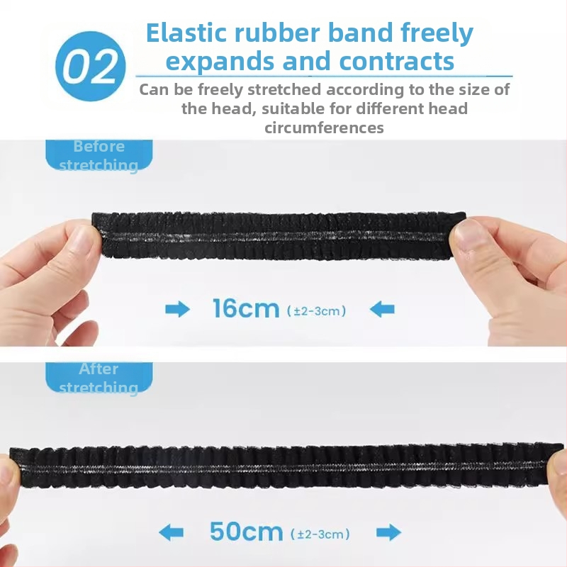 Vienkartinė kepurė virėjams iš nepluošto audinio su krašteliu, kvėpuojanti, skirta vidaus naudojimui