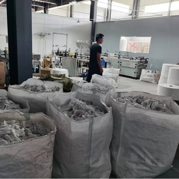 Vienkartinė PP nepluošto kepurė darbui, juostelės dizainas, dulkių apsauga ir plaukų slinkimo prevencija, modelis LDSTMDJ, GB15979-2002