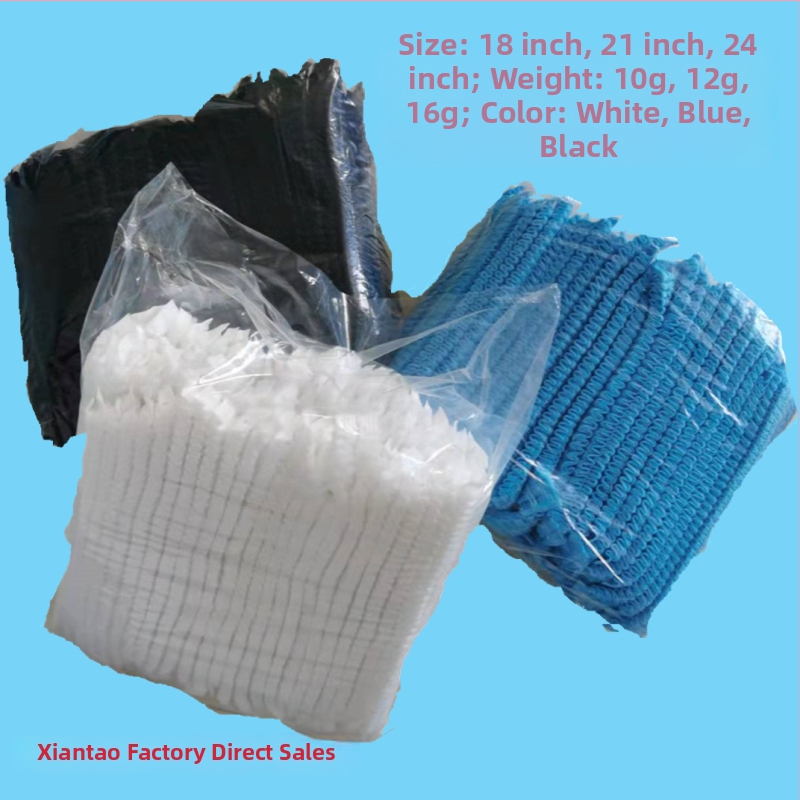 Vienkartinė PP nepluošto kepurė darbui, juostelės dizainas, dulkių apsauga ir plaukų slinkimo prevencija, modelis LDSTMDJ, GB15979-2002