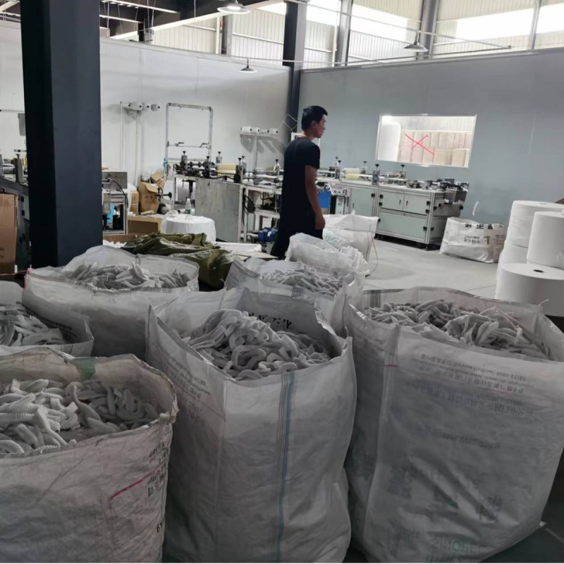 Vienkartinė PP nepluošto kepurė darbui, juostelės dizainas, dulkių apsauga ir plaukų slinkimo prevencija, modelis LDSTMDJ, GB15979-2002