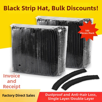 Vienkartinė plaukų skrybėlė iš neaustinės medžiagos su plaukų tinkleliu, kvėpuojanti, atspari dulkėms, skirta vidaus naudojimui