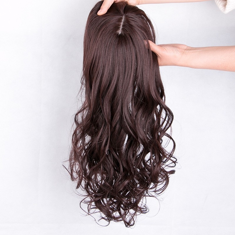 Перука за обем на короната, корейски стил дълги големи вълни и къдрици (TD01, високотемпературна тел, механизъм, обем, не се боядисва и не се пермва)