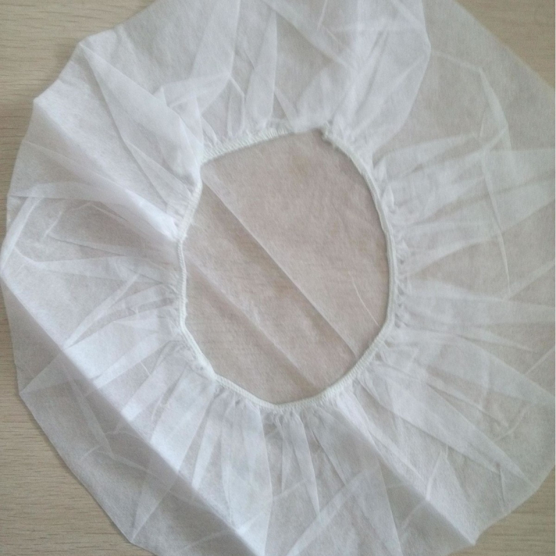 Vienkartinė apsauginė apvali kepurė iš neausto audinio, dulkių ir plaukų iškritimo apsauga, plaukų tinklo kepurė su kvėpuojančiais atvirumais, skirta elektronikos, maisto pramonės, tekstilės, ligoninių ir viešbučių virtuvėms