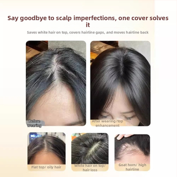 Parochňa pre ženy – dlhé rovné vlasy, ručne tkaná čipka, neviditeľný horný kryt, vlákna odolné voči teplu