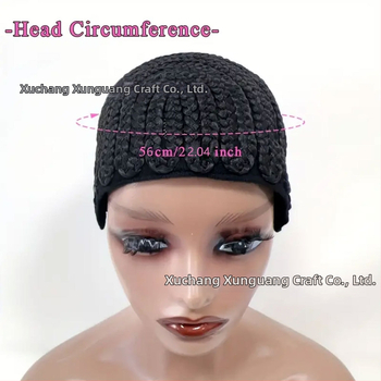 Plaukų kepurėlės parukė su mažomis pintimis, tinklinė skrybėlė, trumpi plaukai, natūralus įvaizdis