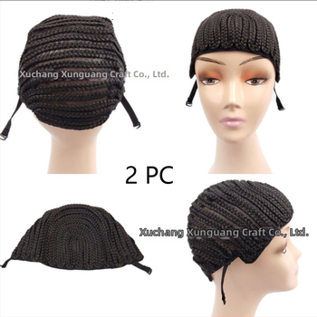 Plaukų kepurėlės parukė su mažomis pintimis, tinklinė skrybėlė, trumpi plaukai, natūralus įvaizdis