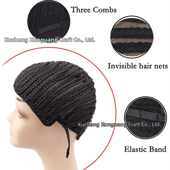Plaukų kepurėlės parukė su mažomis pintimis, tinklinė skrybėlė, trumpi plaukai, natūralus įvaizdis