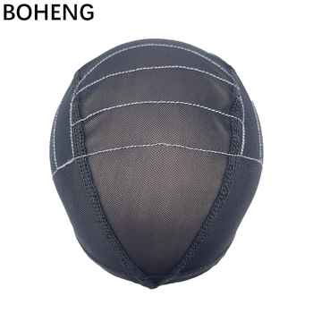 Boheng Pălărie de păr din plasă SN-0075 – respirabilă, 13x4 cu înaltă elasticitate, design frontal în V, stil exotic, nu este potrivit pentru vopsire cu temperatură înaltă