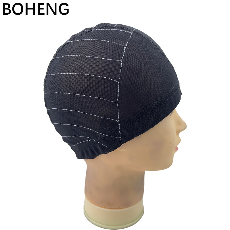 Boheng Pălărie de păr din plasă SN-0075 – respirabilă, 13x4 cu înaltă elasticitate, design frontal în V, stil exotic, nu este potrivit pentru vopsire cu temperatură înaltă