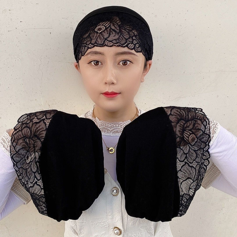 Șapcă pentru păr pentru chimioterapie - subțire de vară, cu margine dantelată, poliester, stil simplu, feminin, imprimare, vara 2025
