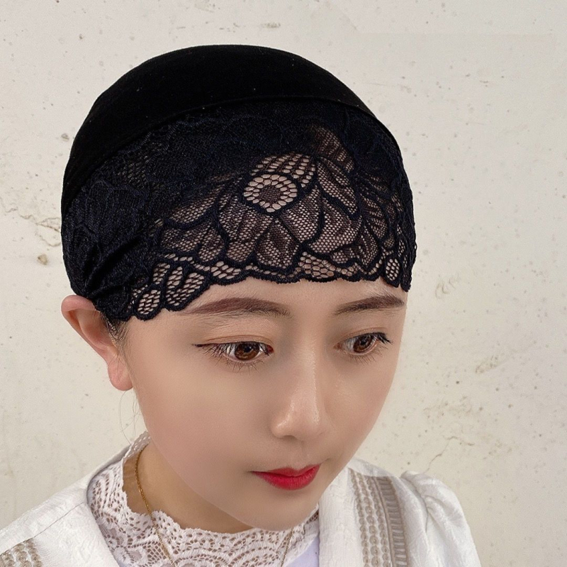 Șapcă pentru păr pentru chimioterapie - subțire de vară, cu margine dantelată, poliester, stil simplu, feminin, imprimare, vara 2025