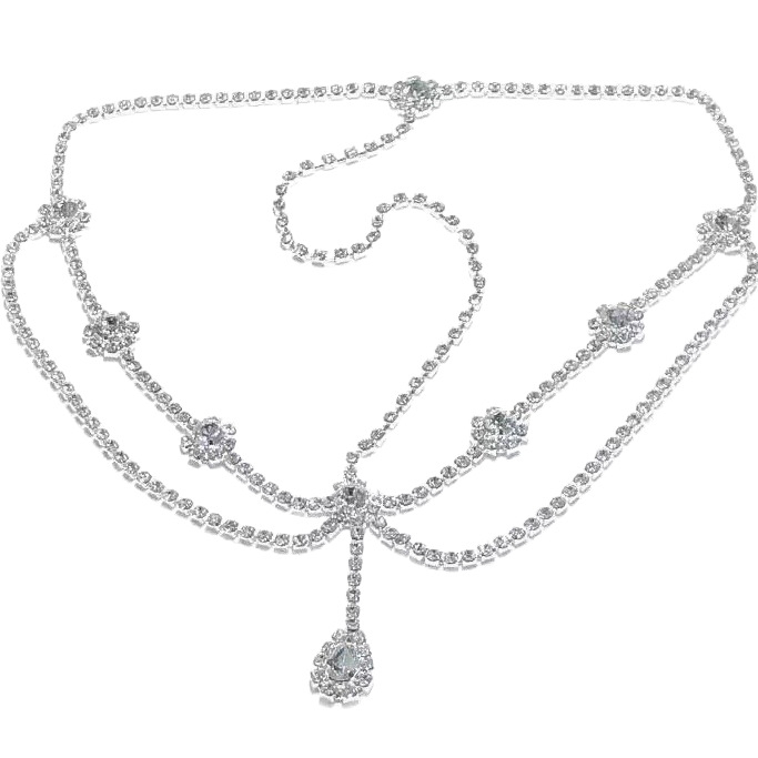 Vjenčani prednji lanac s kapljicom - Rhinestone, Stil princeza, Elektroplatiranje, Ženski oblik