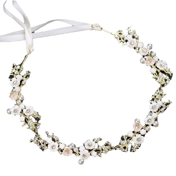 Traka za kosu s cvjetnim kristalima – korejski stil (Style: Korean; Kind: Headband; Styling: Flowers; Packaging: Independent packaging; Customization: Yes)