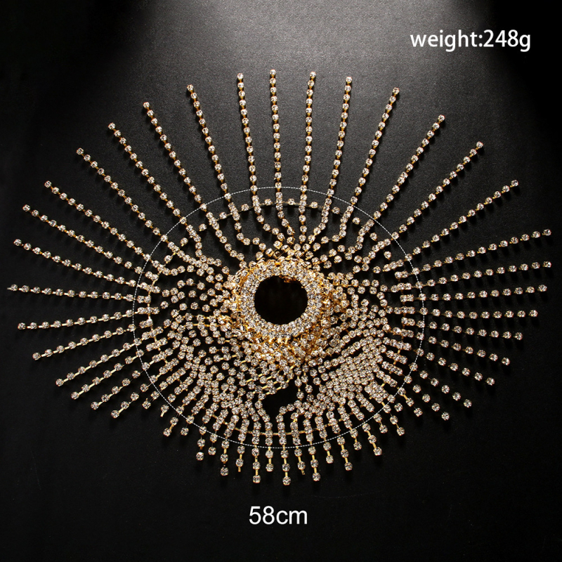 Lančić za kosu sa kristalima, boemski stil, elektroplatirano, individualno pakiranje