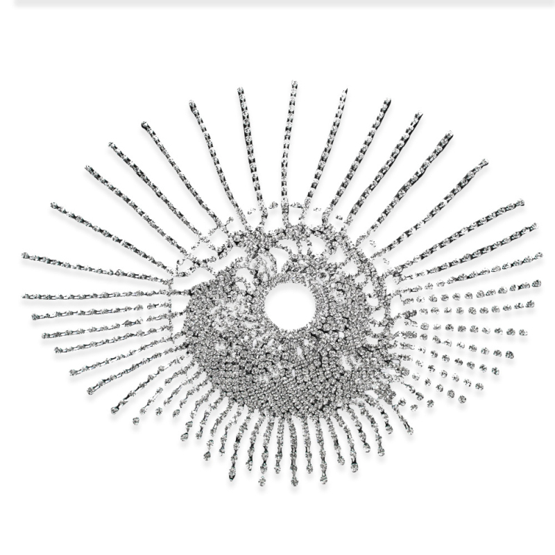 Lančić za kosu sa kristalima, boemski stil, elektroplatirano, individualno pakiranje