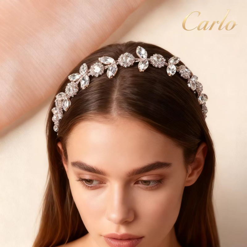 Carlo bentiță pentru păr în stil coreean, din aliaj, formă de floare