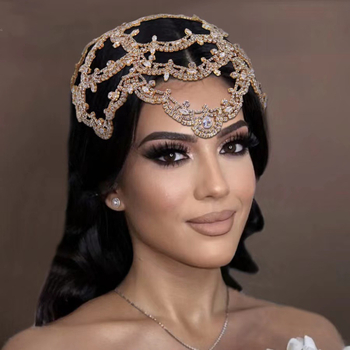 Egzotični rhinestones na čelo s resicama, diadem za kosu za kostimiranu zabavu, elektroplirano dodatak, zasebno pakiranje, proljeće 2023