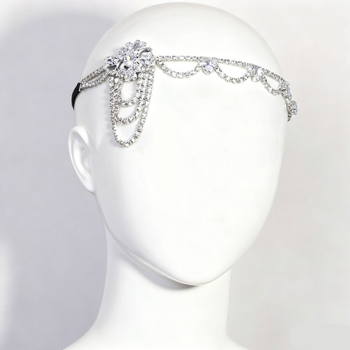 Vjenčana diadema s resicama od kristala (Materijal: Kristali; Stil: Diadema za kosu; Obrada: elektroplating; Izlazak: jesen 2025)